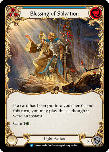 Blessing of Salvation (Blue) [DTD087] (Dusk Till Dawn)  Rainbow Foil