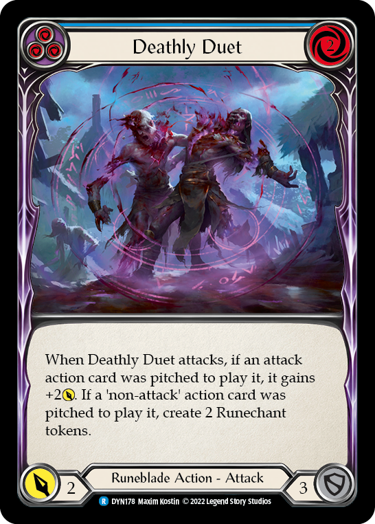 Deathly Duet (Blue) [DYN178] (Dynasty)  Rainbow Foil