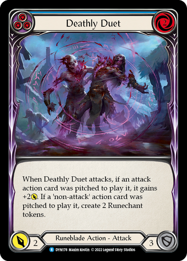 Deathly Duet (Blue) [DYN178] (Dynasty)  Rainbow Foil