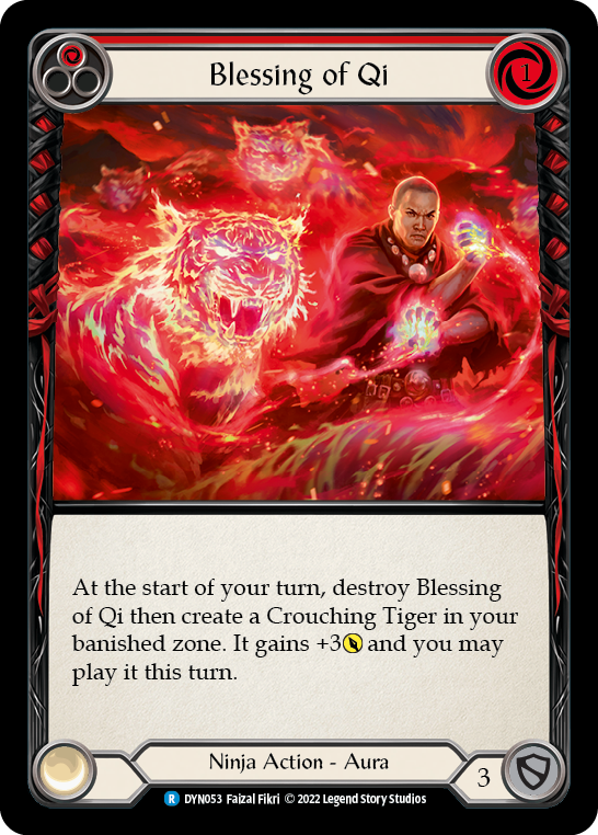 Blessing of Qi (Red) [DYN053] (Dynasty)  Rainbow Foil