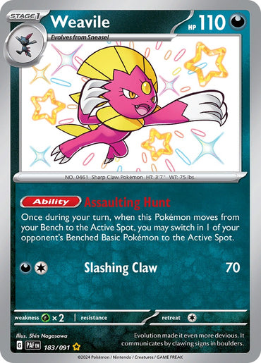 Weavile (183/091) [Scarlet & Violet: Paldean Fates]