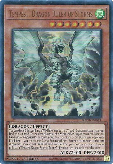 Tempest, Dragon Ruler of Storms (UR) [RA03-EN011] Ultra Rare