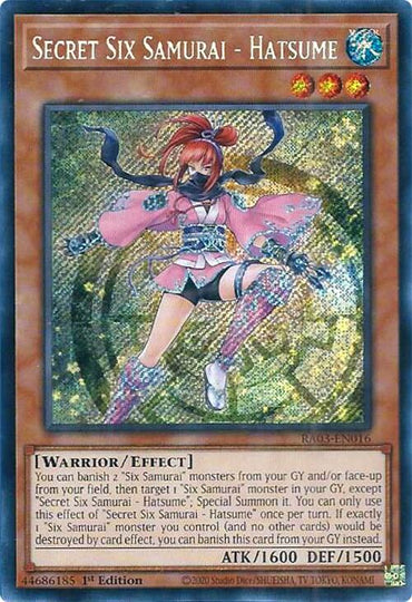 Secret Six Samurai - Hatsume (Secret Rare) [RA03-EN016] Secret Rare