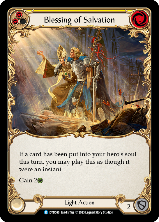 Blessing of Salvation (Yellow) [DTD086] (Dusk Till Dawn)  Rainbow Foil