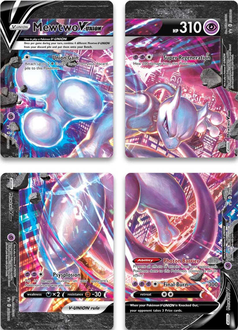 Mewtwo V-Union (Set of 4) [Sword & Shield: Black Star Promos]