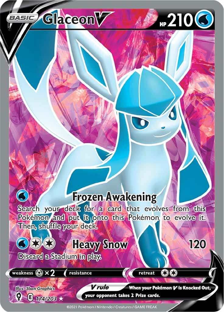 Glaceon V (174/203) [Sword & Shield: Evolving Skies]