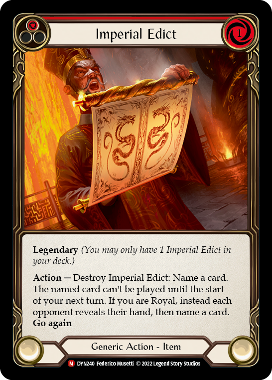 Imperial Edict [DYN240] (Dynasty)  Cold Foil