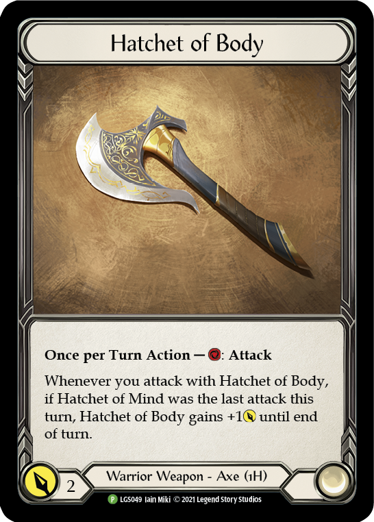 Hatchet of Body [LGS049] (Promo)  Cold Foil