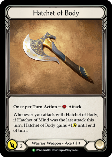 Hatchet of Body [LGS049] (Promo)  Cold Foil