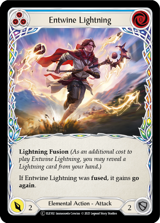 Entwine Lightning (Blue) [U-ELE102] (Tales of Aria Unlimited)  Unlimited Rainbow Foil