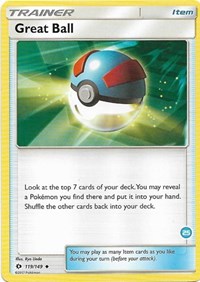 Great Ball (119/149) (Deck Exclusive #25) [Sun & Moon: Trainer Kit - Alolan Ninetales]