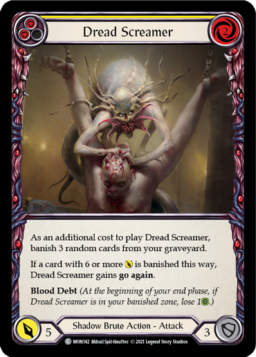 Dread Screamer (Yellow) [MON142] (Monarch)  1st Edition Normal