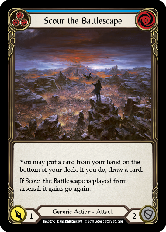 Scour the Battlescape (Blue) [TEA027-C] (Dorinthea Hero Deck)  1st Edition Normal