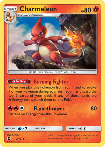 Charmeleon (2/70) [Sun & Moon: Dragon Majesty]