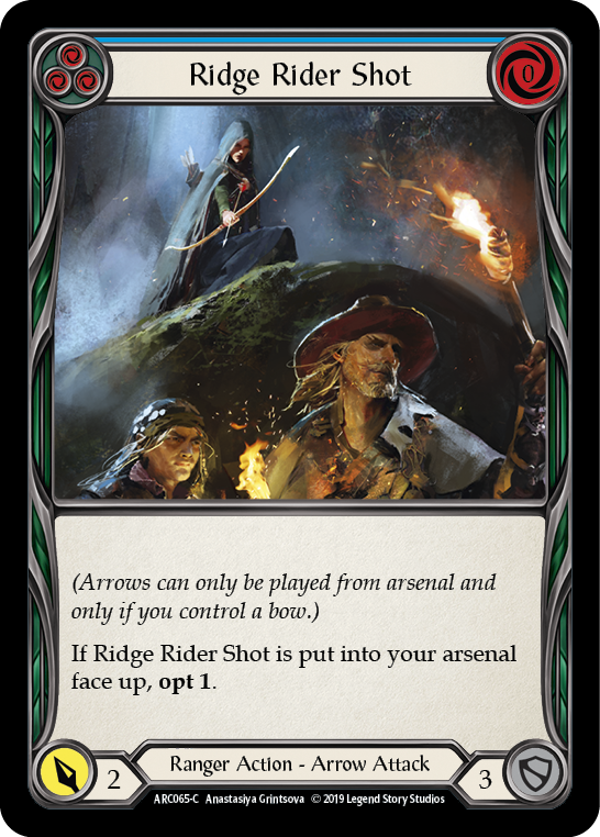 Ridge Rider Shot (Blue) [ARC065-C] (Arcane Rising)  1st Edition Rainbow Foil