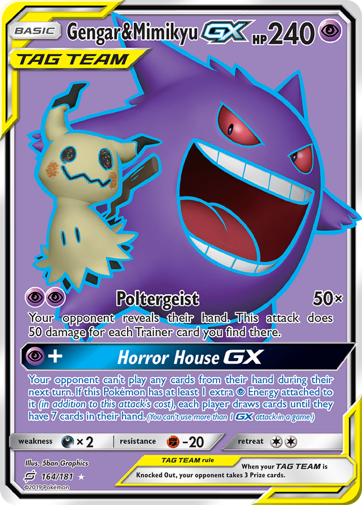 Gengar & Mimikyu GX (164/181) [Sun & Moon: Team Up]