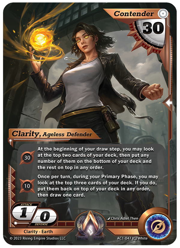 Clarity, Ageless Defender (PreRelease Participation)