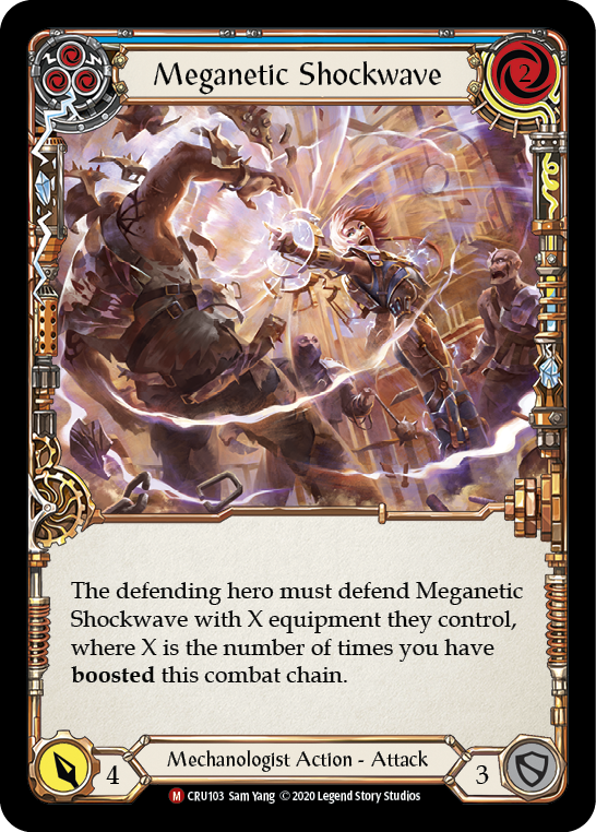 Meganetic Shockwave [CRU103] (Crucible of War)  1st Edition Rainbow Foil