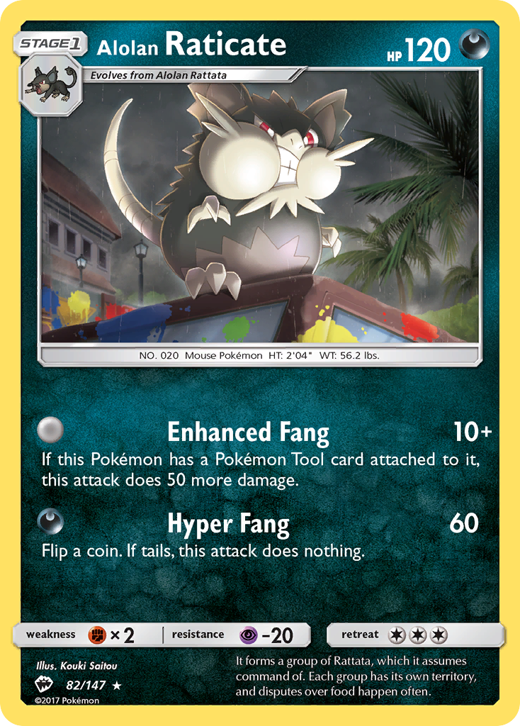 Alolan Raticate (82/147) [Sun & Moon: Burning Shadows]