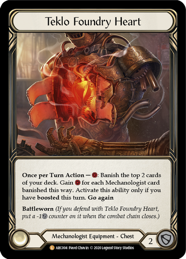 Teklo Foundry Heart [U-ARC004] (Arcane Rising Unlimited)  Unlimited Rainbow Foil