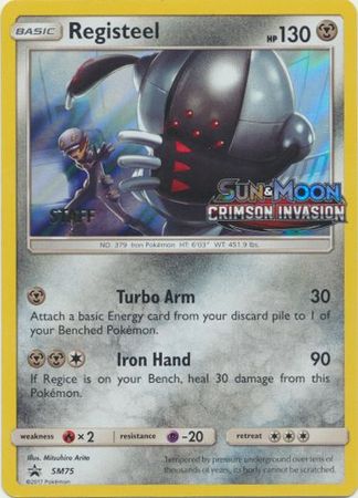 Registeel (SM75) (Staff Prerelease Promo) [Sun & Moon: Black Star Promos]