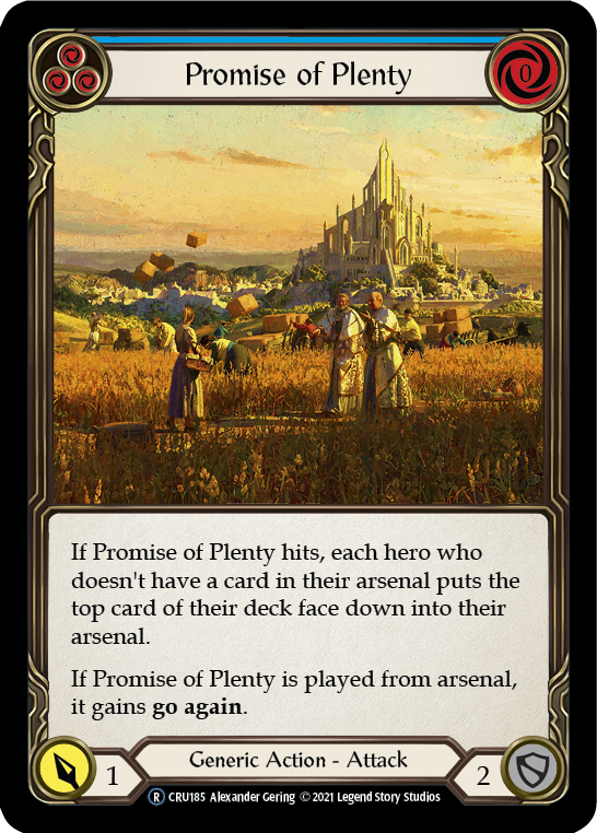 Promise of Plenty (Blue) [U-CRU185] (Crucible of War Unlimited)  Unlimited Normal